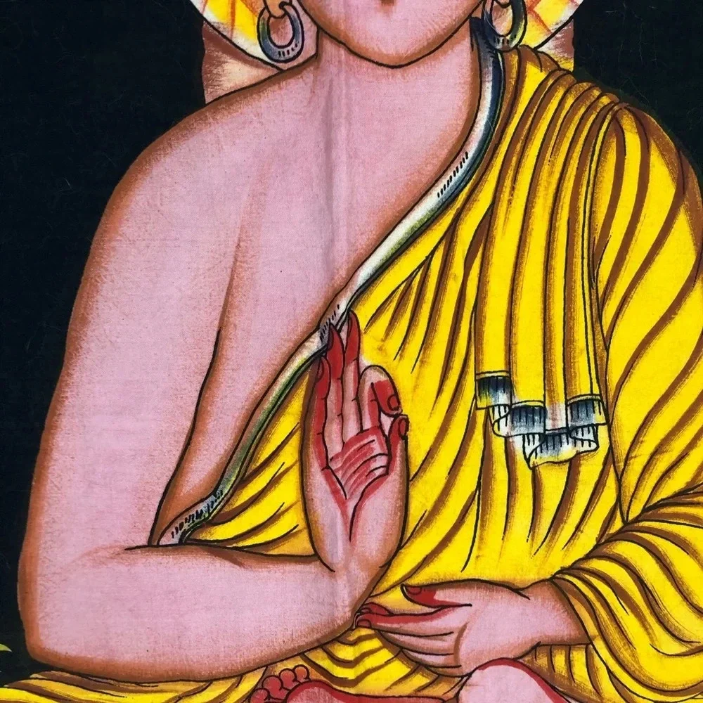 Tapestry Buddha Yoga raw edge 33 x 45 zen wall hanging